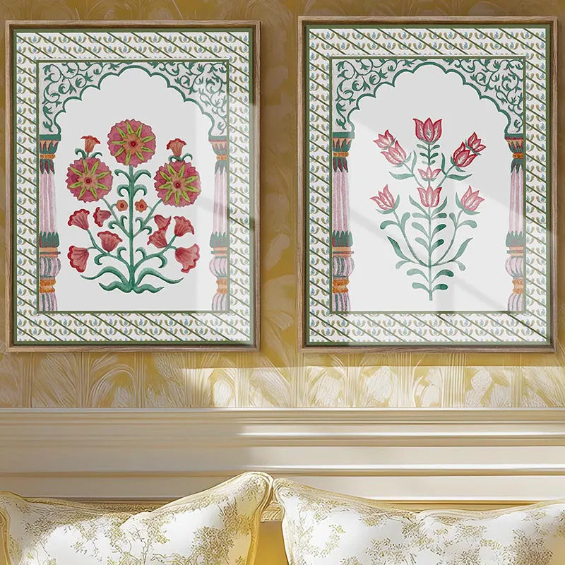 Nazneen Ethnic Canvas Wall Art - Set Of Two media 1