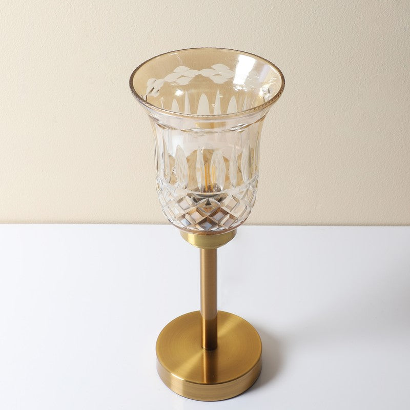 Chalice Elegant Mild Steel Table Lamp - Gold,Transparent media 5