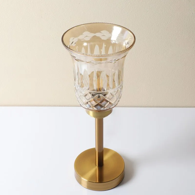 Chalice Elegant Mild Steel Table Lamp - Gold,Transparent media 5