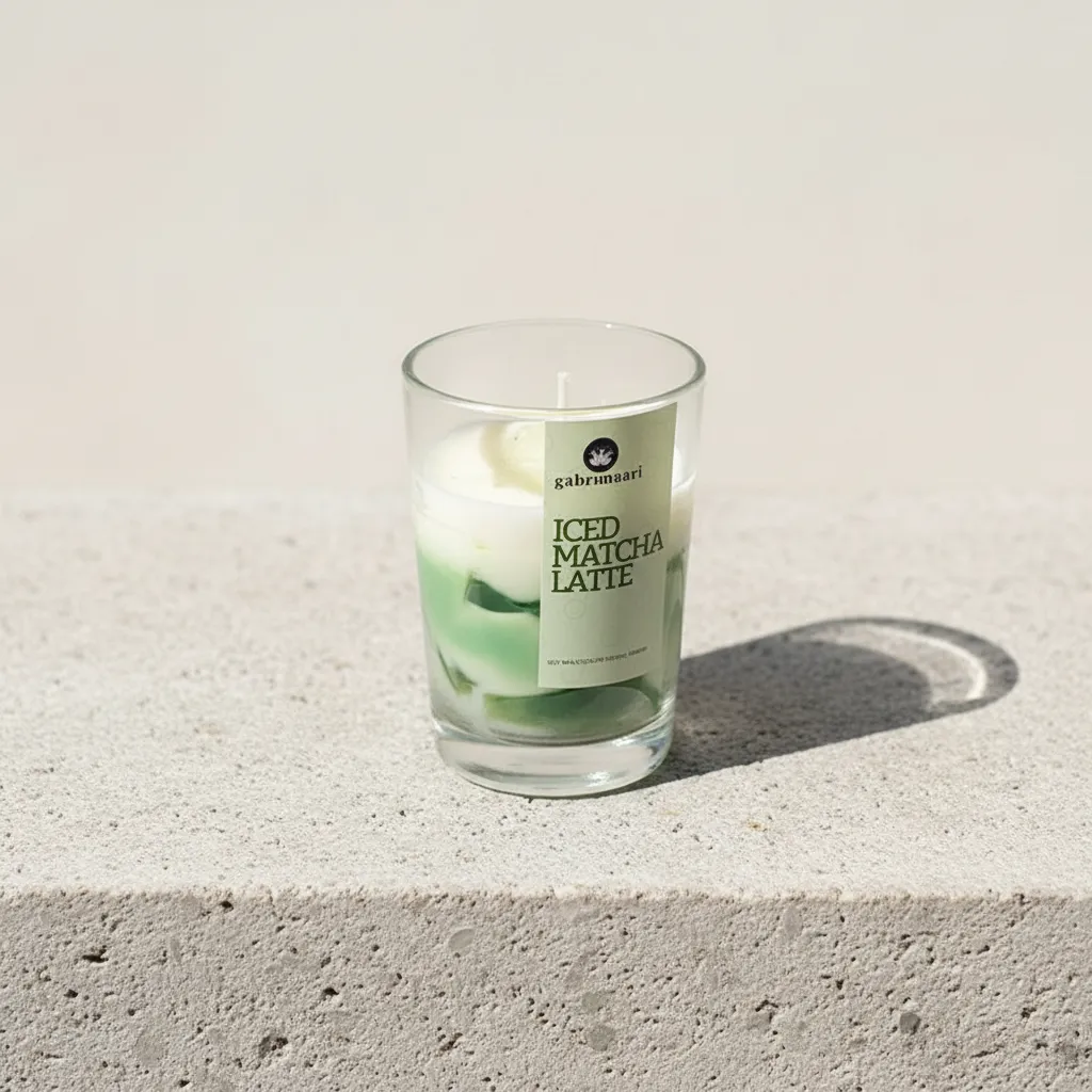 Matcha Latte Coffee Scented Soy Wax Candle media 1