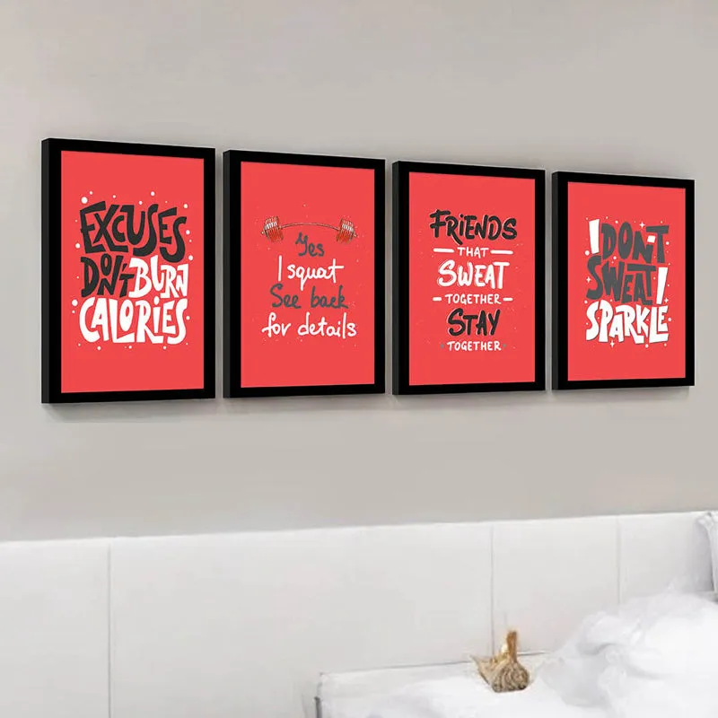 Workout Motivation Wall Art - Set Of Four media 3
