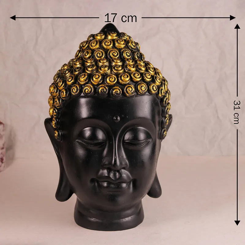 Buddha Of Peace Showpiece - Black media 6
