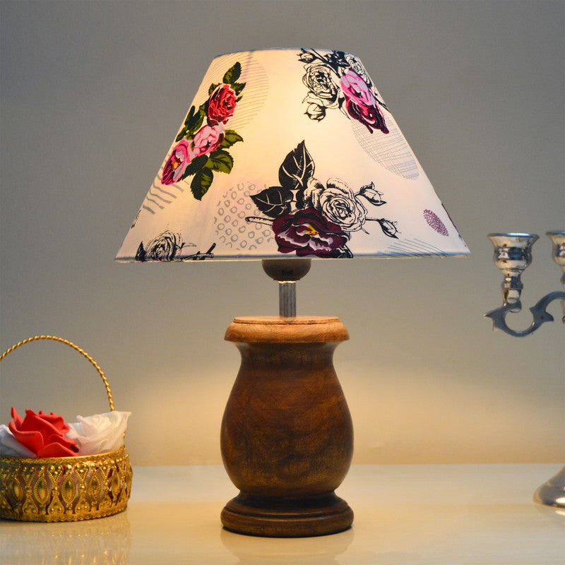 BlossomNest Wooden Table Lamp