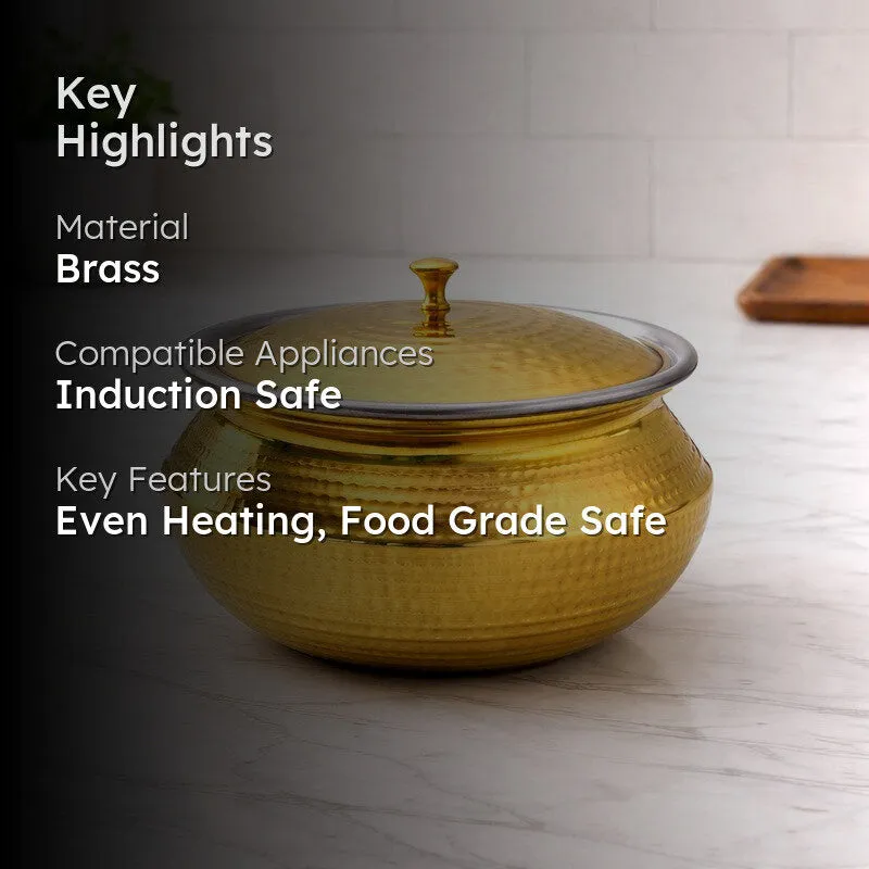 Cookelle Durable Brass Handi - 4000 mL media 2