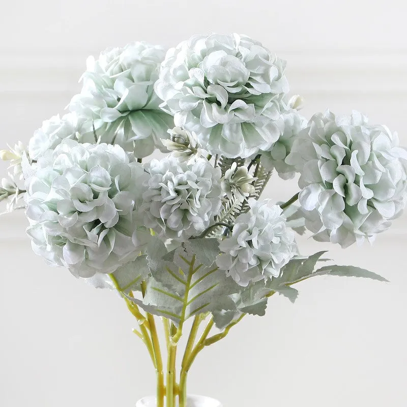Blushen Carnation Fabric Arificial Flower - Blue media 3