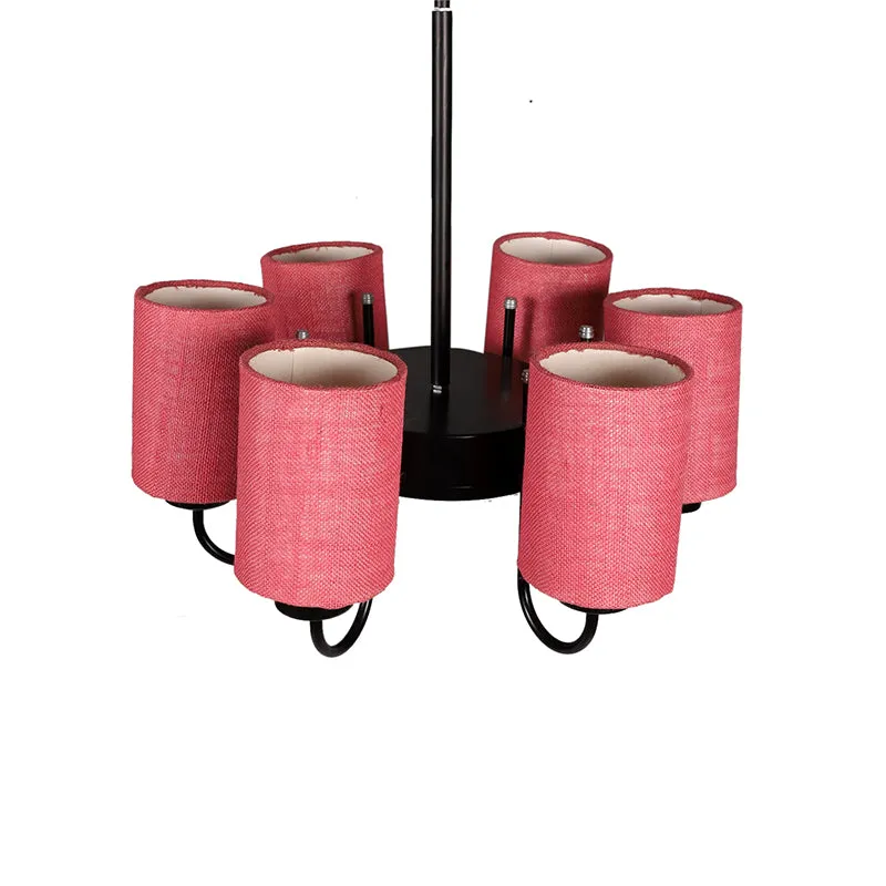 Viya Cylindrical Ceiling Lamp - Pink media 3