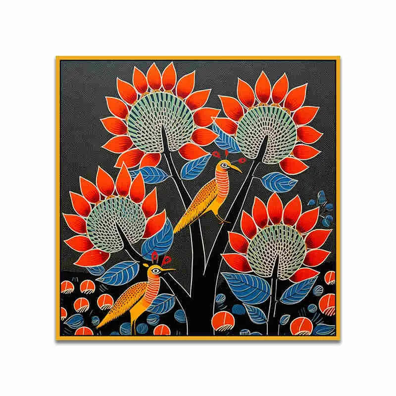 Flowers Of Trance Canvas Wall Art With Frame media 4