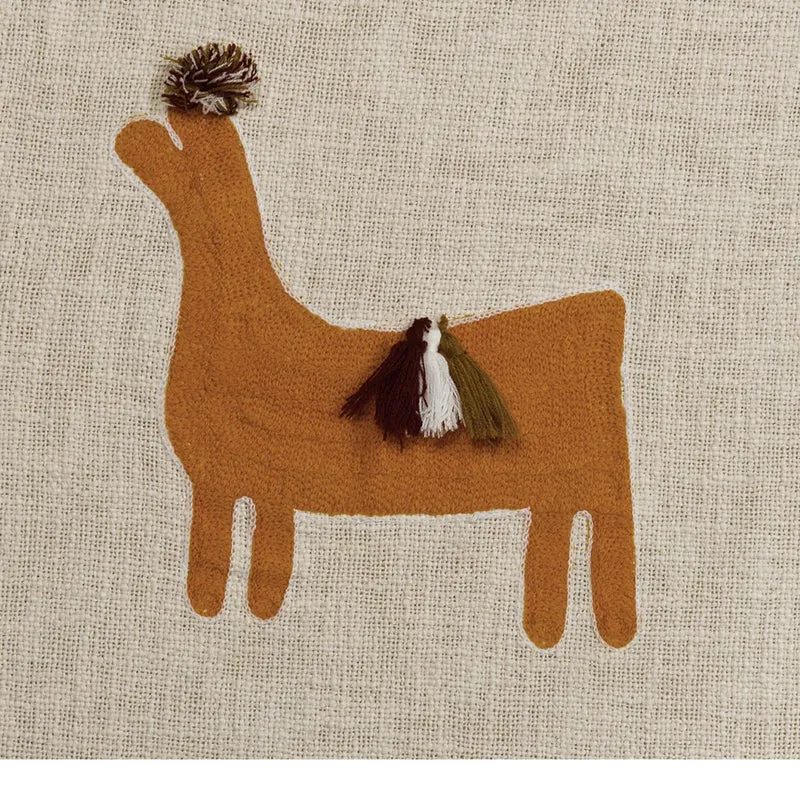 Woven Whim Cotton Throw - Orange media 4