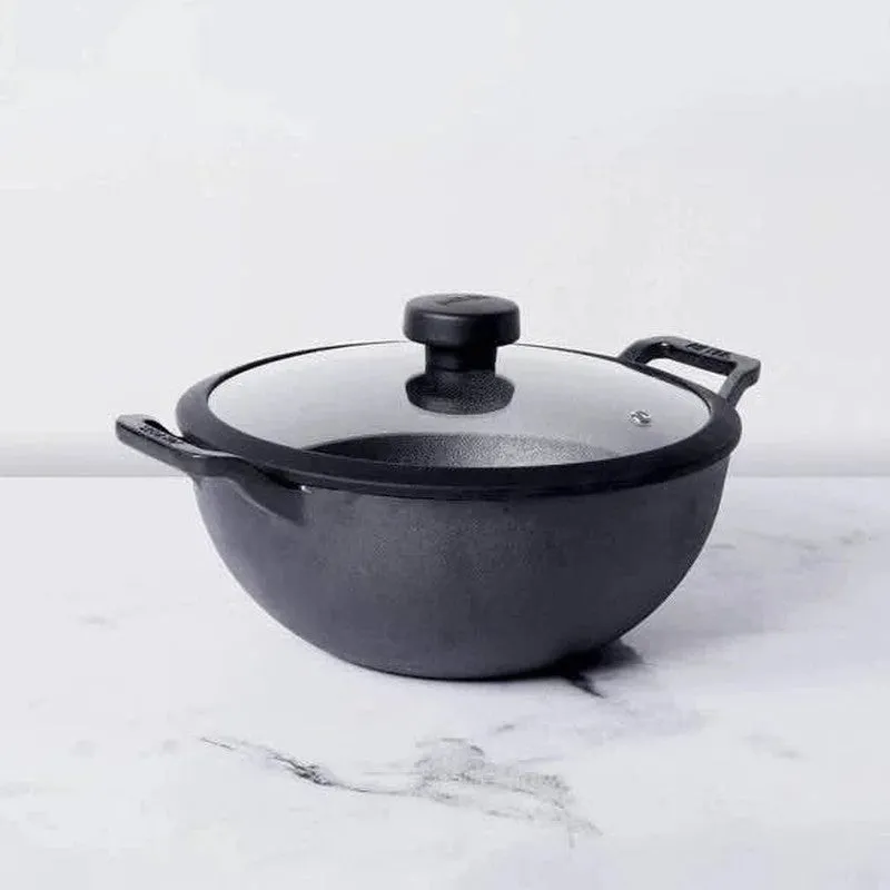 Meyer Cast Iron Kadhai with Lid - 3000 mL media 3