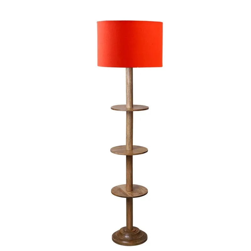 LumiCrate Tower Wooden Floor Lamp - Orange media 5