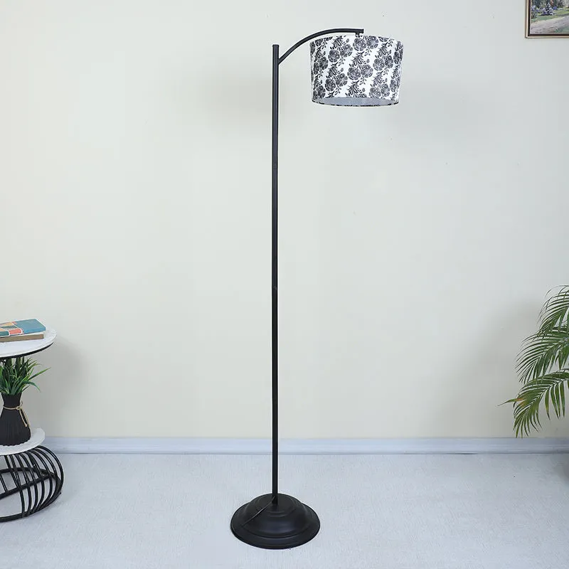 Filigree Printed Arched Iron Floor Lamp media 3