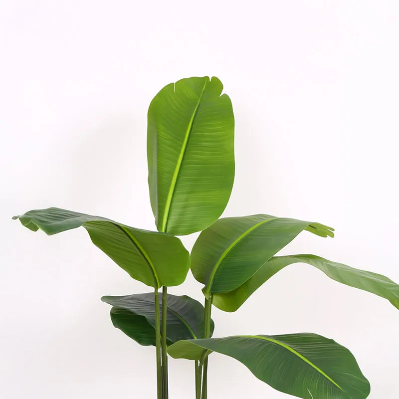 Verdiq Artificial Banana With Black Plastic Pot - 4 Feet media 5