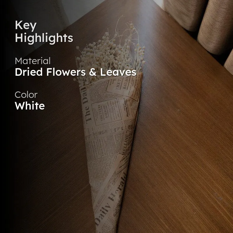 Amora Fax Dried Flower Bunch - White media 2