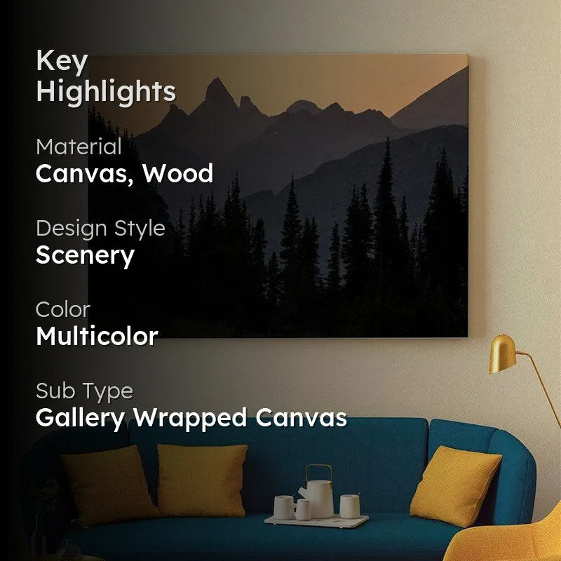 Indian Peaks Sunset Canvas Wall Painting - Gallery Wrap media 2