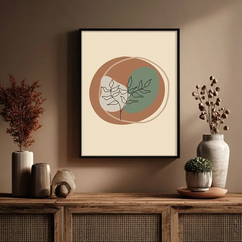 Woven Flora Canvas Wall Painting With Black Frame media 6