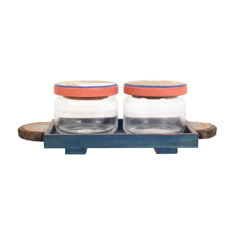 Lotus Haven Storage Jar With Tray (150 ml) - Set Of Two media 5