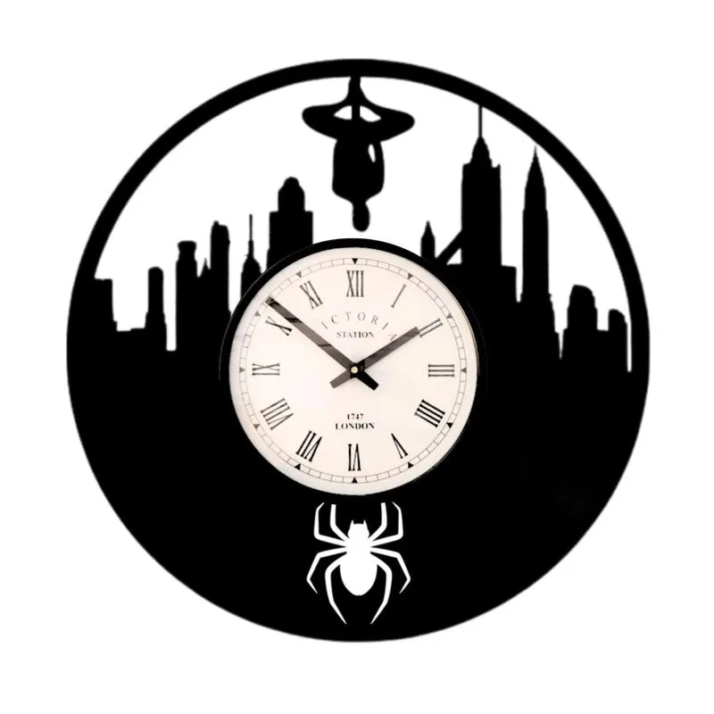 Spiderman Steel Analog Wall Clock - Black media 4