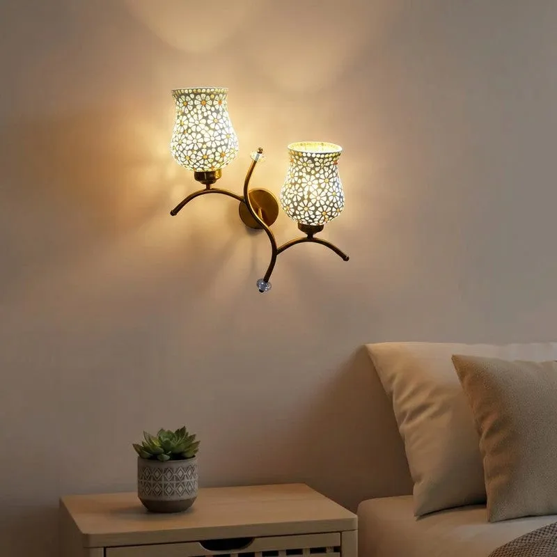 Aurelia Glow Twin Glass Wall Lamp - Multicolor media 1