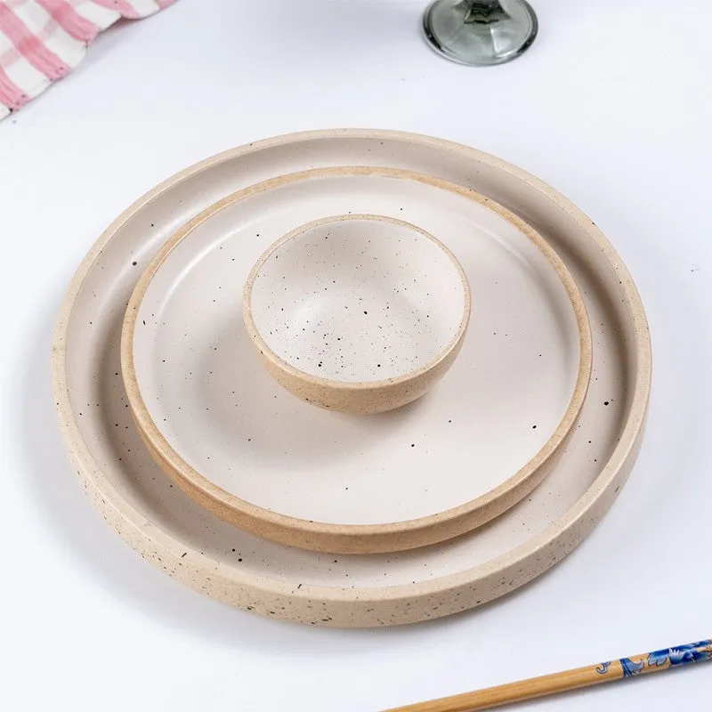 Speckled Beige Ceramic Dinner Set - 18 Piece Set media 9