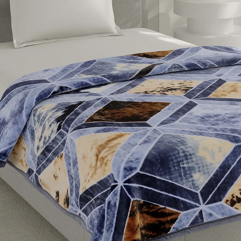 Monte Carlo Ocean Mirage Checked Blanket - 625 GSM media 4