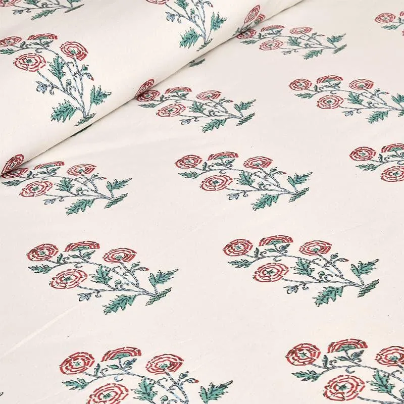 Tamiksha Printed Cotton Bedsheet (Red) - 160 TC media 5