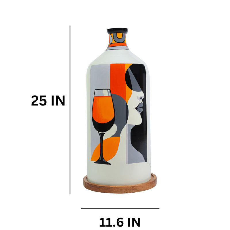 Drink'o Clock Hand Painted Glass Floor Lamp media 6