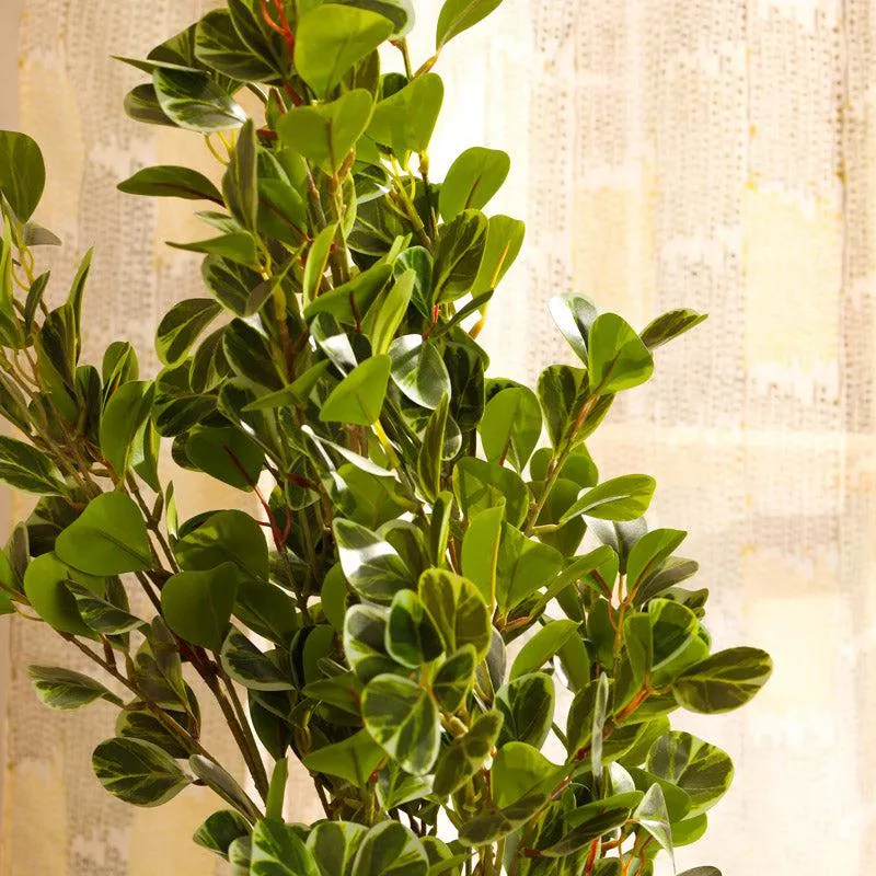 Artificial Realistic Schefflera Plant With Black Plastic Pot - 3.9 Feet media 4