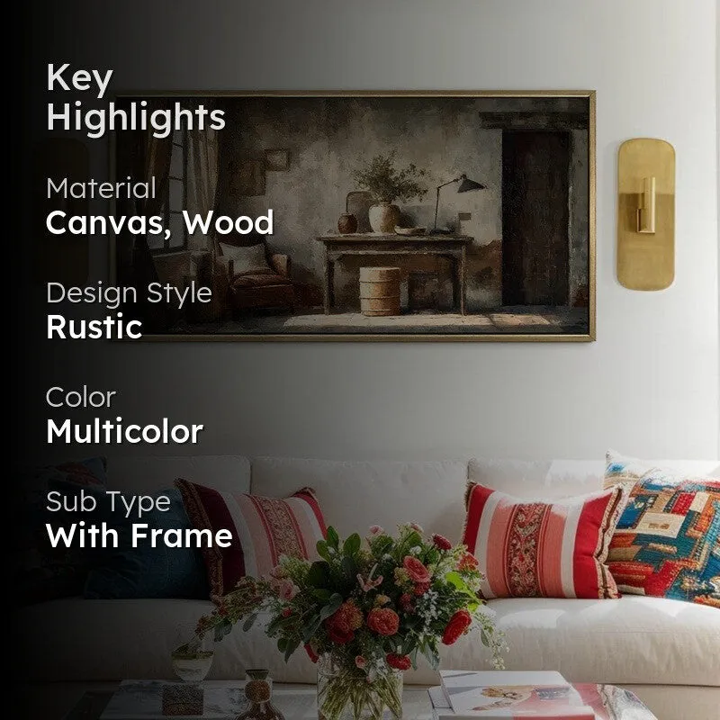 Reminiscence Canvas Wall Painting With Frame media 2