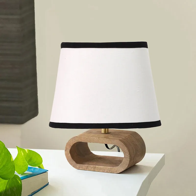 Adagio Edge Wooden Table Lamp - White,Black,Brown media 2