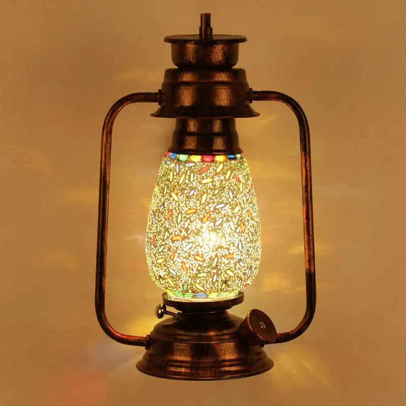 Siera Mosaic Lantern Iron Wall Lamp - Copper media 4