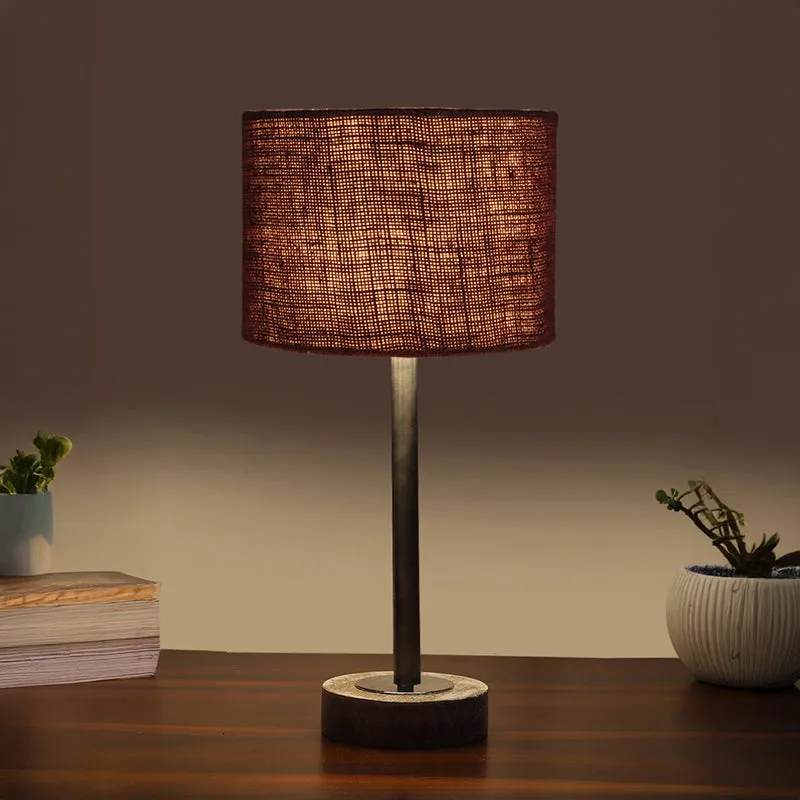 Sienna I Rodin Wooden Table Lamp - Brown,Silver,White media 1