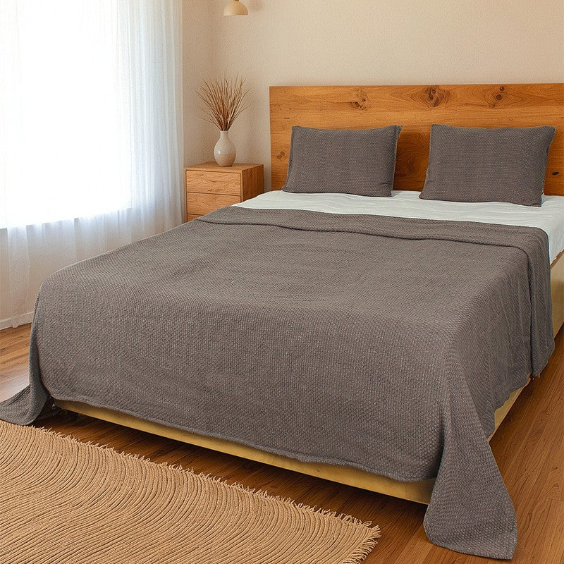 Solara Whim Handloom Bedcovers -Grey media 4
