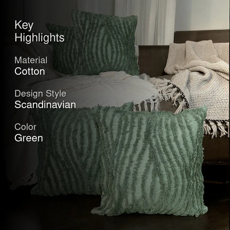 Sage Rest Tufted Cushion Cover Set - Set Of Four media 2