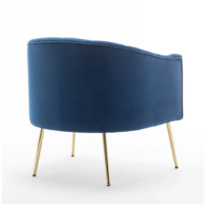 Plaino Neem Wood Accent Chair - Blue media 7