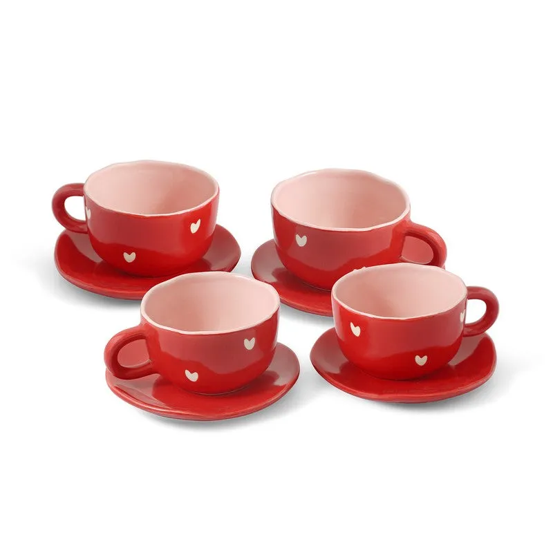 Crimsom Charm Cup & Saucer - Set of Four (330 ML) media 3