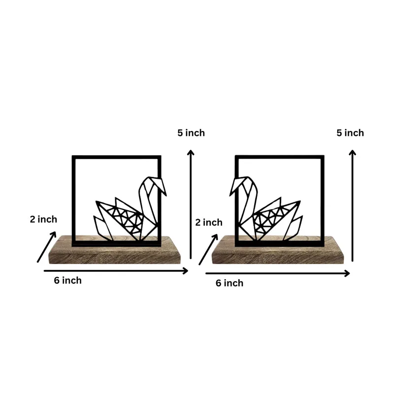 Origami Swans Showpiece - Set Of Two media 5