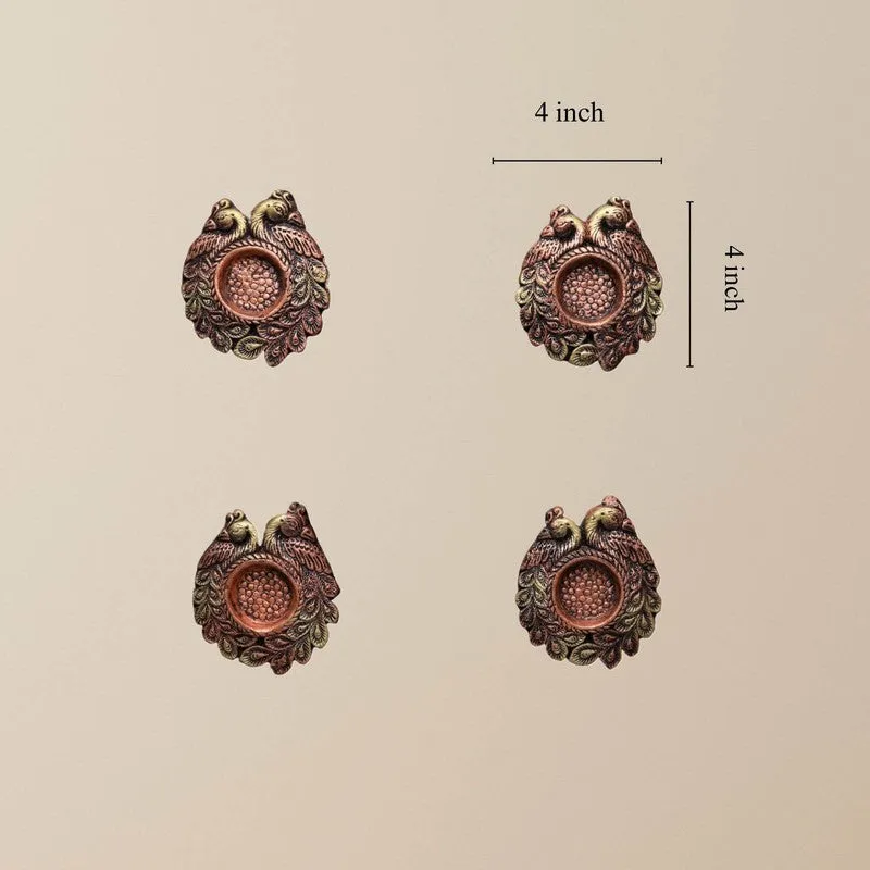 Couple Peacock Tea Light Holder - Set Of Four media 9