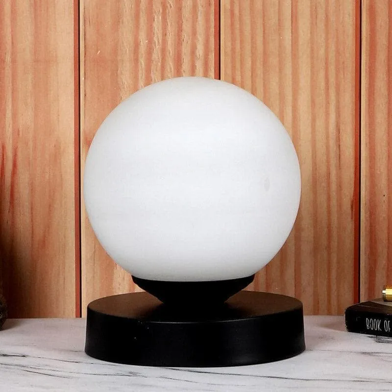Togo Urfa Globe Metal Glass Table Lamp With - White,Black media 3