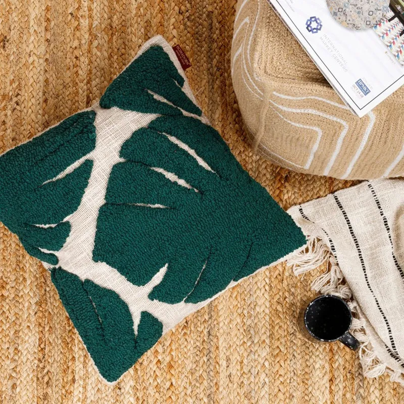 Monstera Tufted Cushion Cover Set - Set Of Two media 5