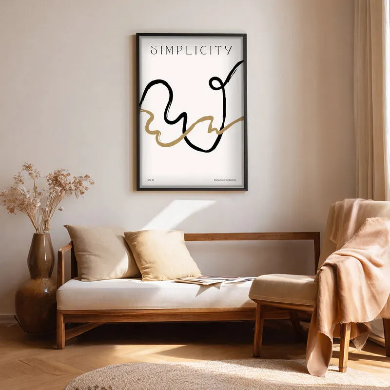 Harmonized Canvas Wall Painting With Black Frame media 1