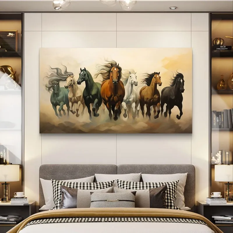 Roan Stallions Canvas Wall Painting media 4