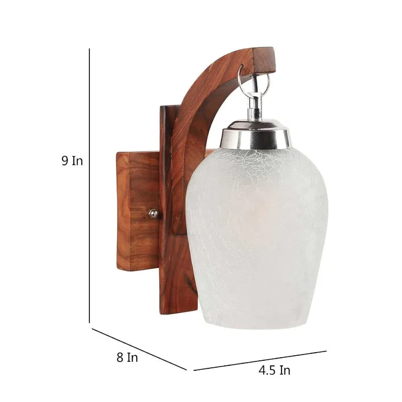 Taava Forma Mosaic Glass & Wooden Wall Lamp media 4