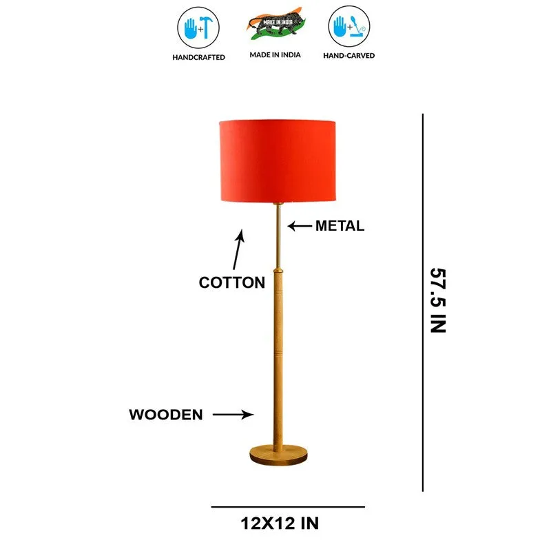 Twilight Wooden Floor Lamp - Orange media 8