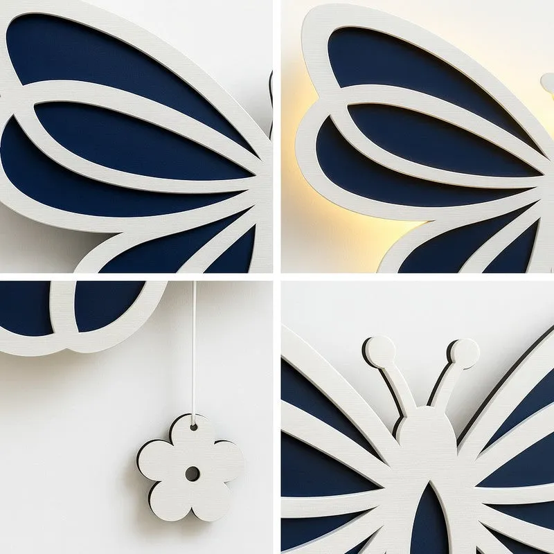 Tiny Butterfly Glow Battery Operated MDF Wall Lamp media 6