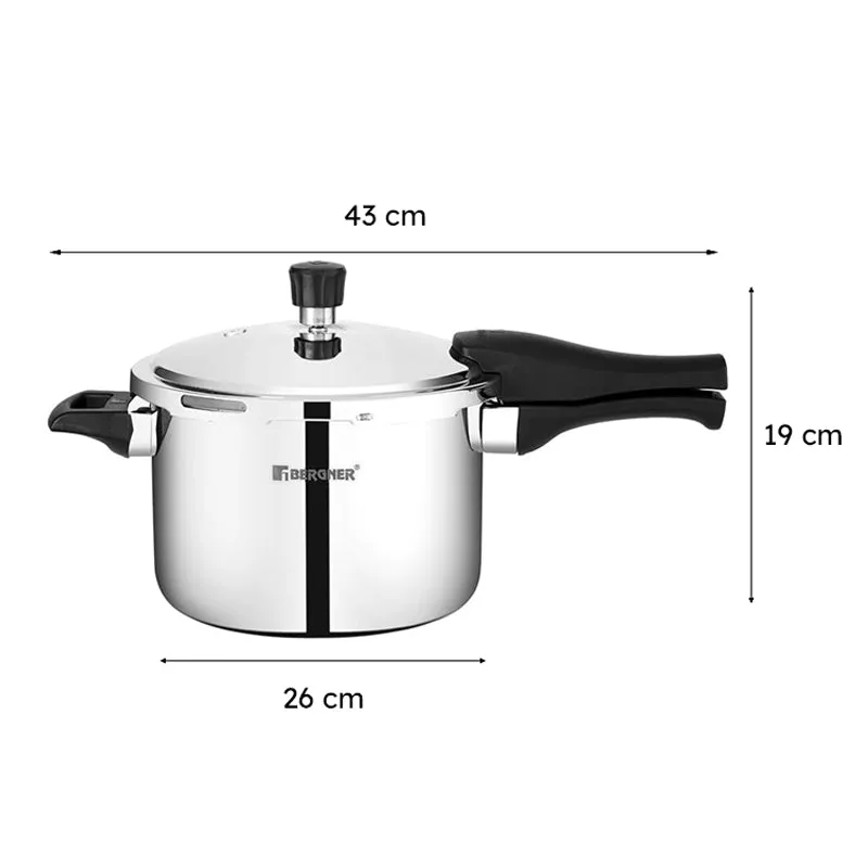 Bergner Induction Safe Pressure Cooker - 5000 ml/19 Inches media 10