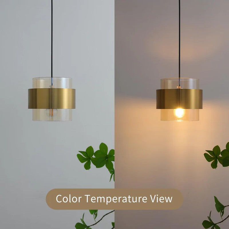 Golden Capsule Glass Ceiling Lamp media 4