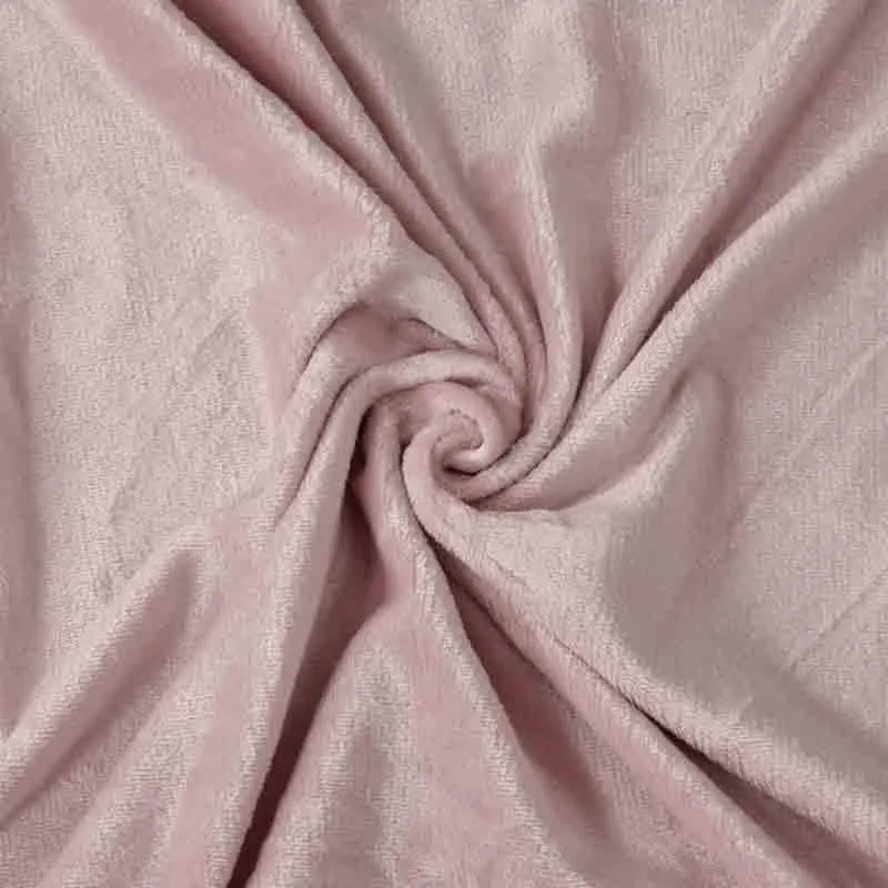 Solid Dust Woollen Bedsheet (Pink) - 130 GSM media 5