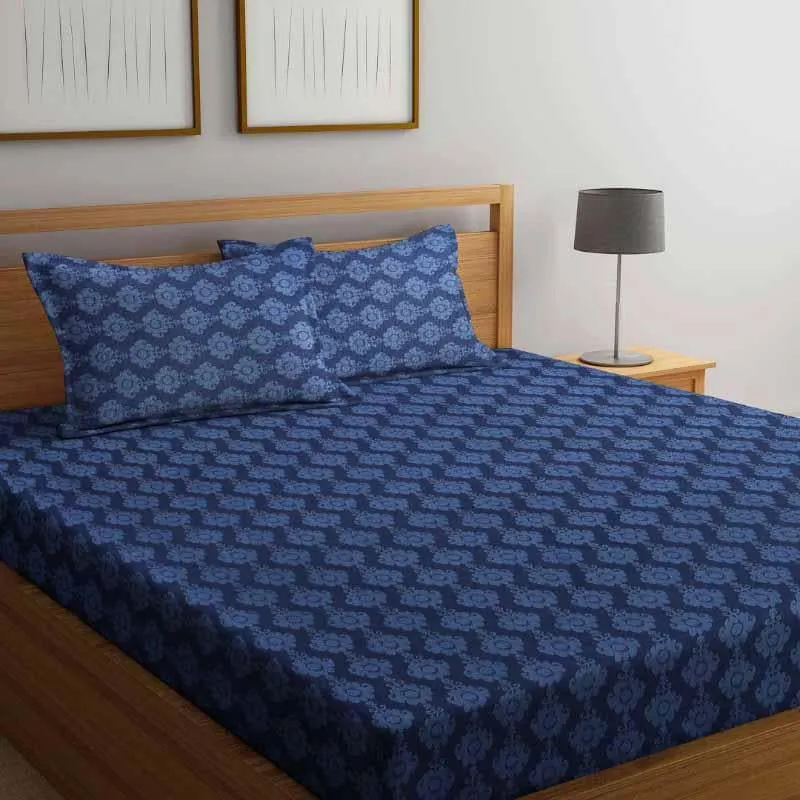 Maira Printed Cotton Bedsheet - 300 TC media 1
