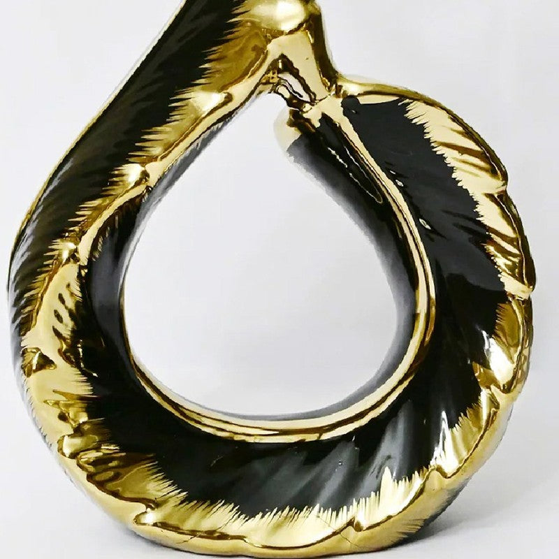 Zynera Emerald Curve Decorative Showpiece - Black media 6