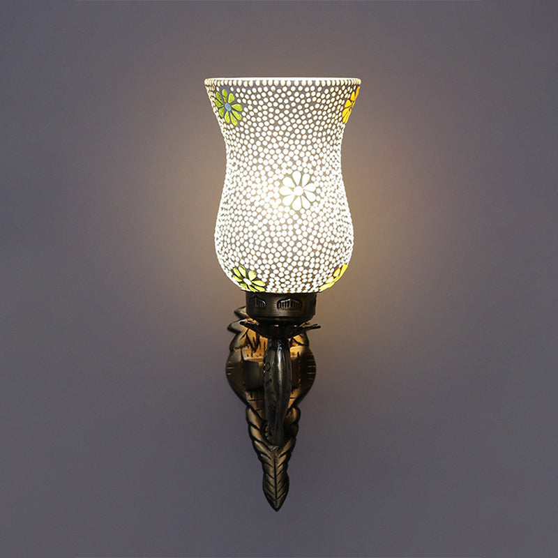 Adva Ziada Mosaic Glass & Metal Wall Lamp